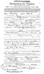 Alexander Smith's Pension Application, January 19, 1909.